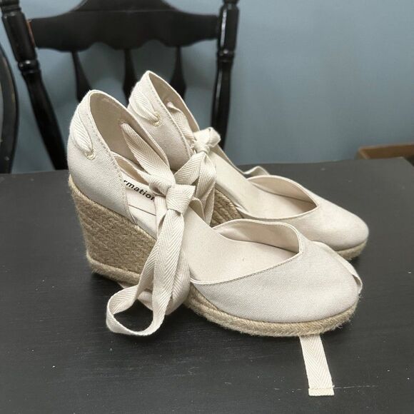 Reformation Espadrille Wedge Closed Toe Shoes 6.5 - Picture 1 of 5